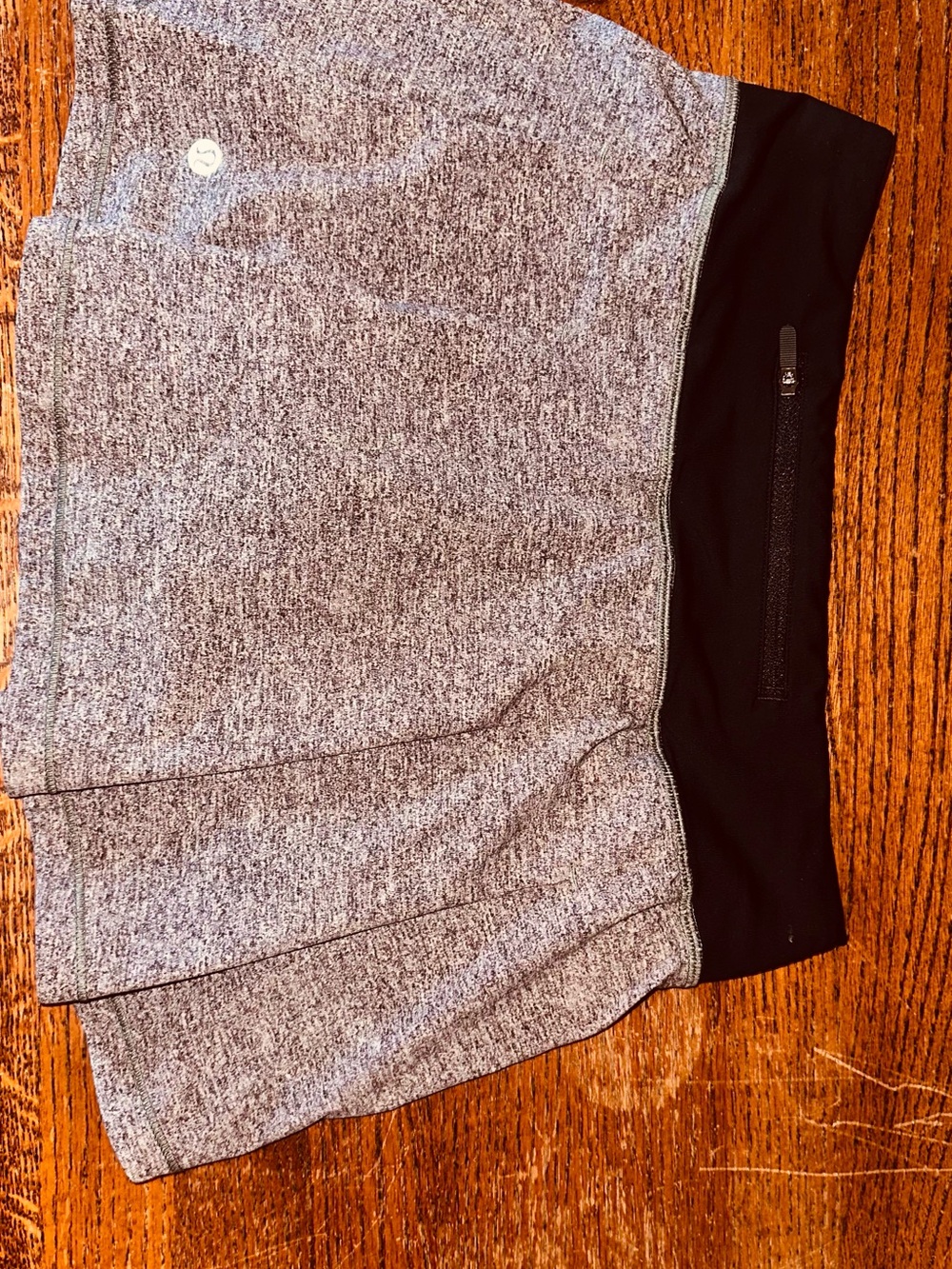 lululemon athletica Heather Gray and Black Athletic Skirt